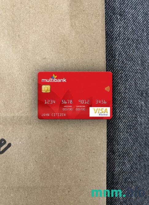 Panama Multibank visa karta elektronowa wygląd fotograficzny skan PSD + zdjęcie